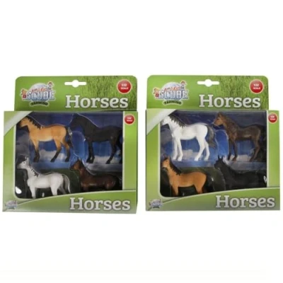 Imagen de Van Manen Kids Globe Farming Horses (4 Assorted Designs, Scale 1:32) 570199,Assorted,White