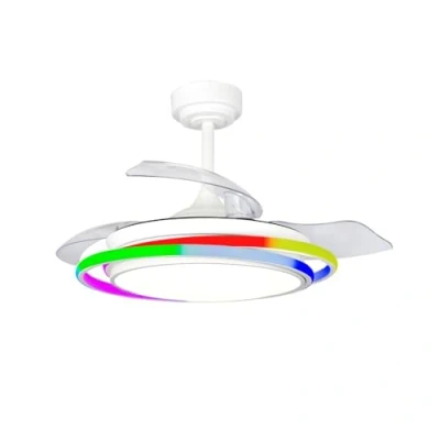 Imagen de CRISTALRECORD Ventilador LED Antila Mini RGB Blanco 45W 4500Lm CCT Dim
