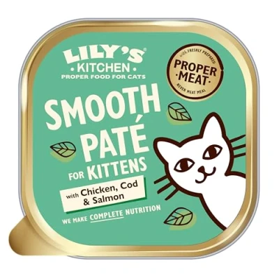 Imagen de Lily&#039;s Kitchen Smooth Paté with Chicken &amp; Cod for Kittens Complete Wet Kitten Food (19 x 85g)