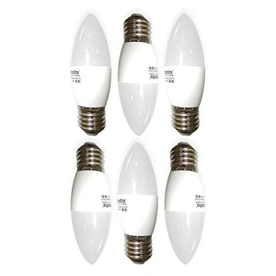 Imagen de COM FORT HOUSE Bombilla LED Tipo Vela Conector de E27 Potencia 7W Luz: Fría Bombillas Eficiencia Energética Pack 6 unidades