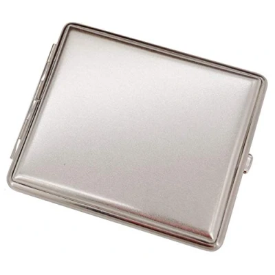 Imagen de GERMANUS Pitillera, Made in Germany, 100 mm, plata mate, barra para grabar