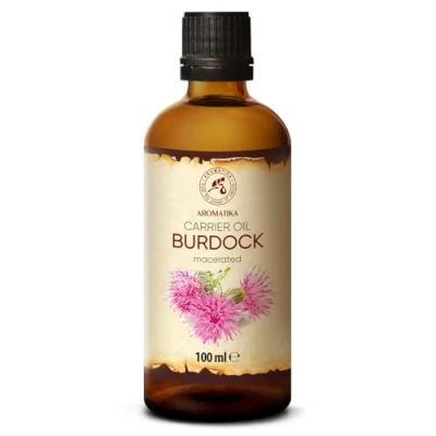Imagen de Aceite de Bardana 100ml Arctium Lappa Root 100% Puro &amp; Natural Mejor para el Cabello Piel Rostro Cuidado Corporal Botella Vidrio Semilla