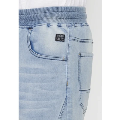 Imagen de Koroshi Bermuda Jogger Shorts vaqueros, Hombre, Talla: Small, Azul cl light blue