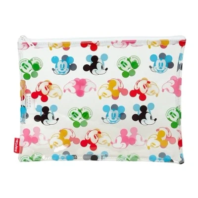 Imagen de Mickey Mouse Beach Bolso de Mujer, Summer Bag, Cómodo y Versátil, Calidad Resistencia, 30x23 cm, Color Multicolor/Transparente