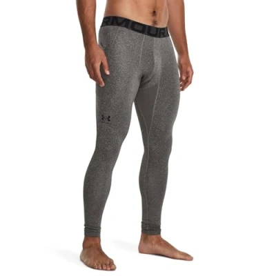 Imagen de Under Armour CG Leggings Mallas Deportivas Flexibles de Hombre para Hacer Invierno, Leggins Deporte Ajustados con Interior cálido, Gris (Charcoal Light Heather), S