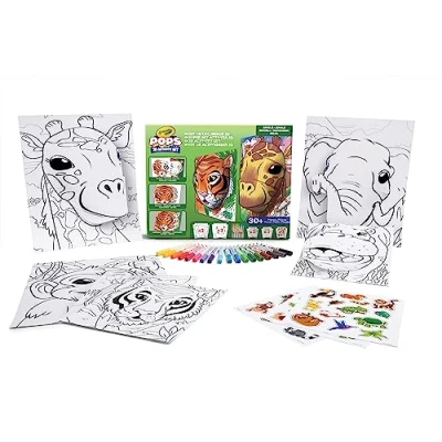 Imagen de Crayola POPS Super Kit Actividades 3D, para Colorear y Crear dibujos en actividad creativa regalo niños, tema Selva, a partir de 6 años, 04 2595
