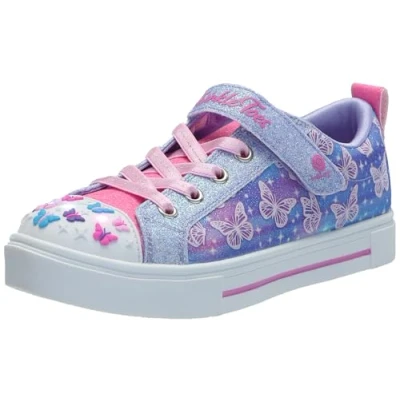 Imagen de Skechers Light UP Twinkle Sparks Zapatillas para niños, Talla: 26, Lavender/multi Zapatos