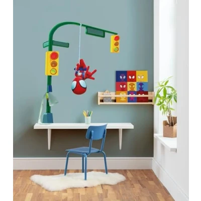 Imagen de Komar Graz Design Adhesivo decorativo para pared, diseño de Spidey and His Amazing Friends Lamp Swing (50 x 70 cm), multicolor