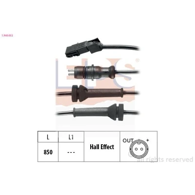 Imagen de EPS 1.960.052 Sensor de ABS Made in Italy OE Equivalent 850 RENAULT: MEGANE 2, SCENIC 2 Coupe Cabriolet