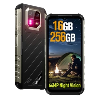 Imagen de Ulefone Armor 22(256GB) Smartphone Resistente, Móvil Irrompible 16+256GB Android 13, 6.58&quot; FHD+ 120Hz 64MP Dual Cámara, 6600mAh/33W, 4G SIM 5G WIFI/NFC/IP69K Movil Resistente Agua y Golpes Negro