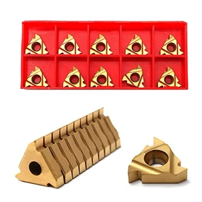 Imagen de Maizoon Cuchillas para torno Insertos de Carburo Diamante CNC Cortador Cuchillos Insercin Mquina Fresado 10 piezas 16IR AG60 Herramientas DZ13