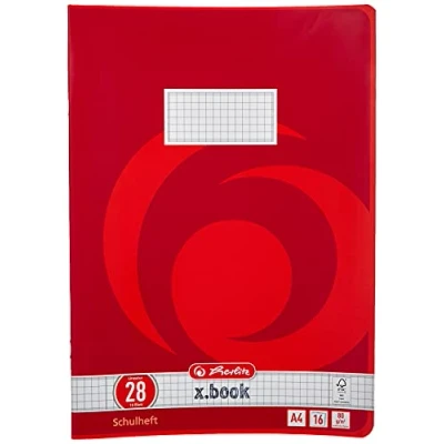 Imagen de Herlitz 3322807 28 Lote de libretas cuadriculadas (10 unidades, A4, con margen en ambos lados, 16 hojas, 8 modelos diferentes)