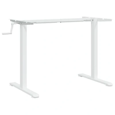 Imagen de vidaXL Marco de Escritorio Pie, Estructura Mesa, Patas Ajustables, Base para Oficina, Acero Blanco