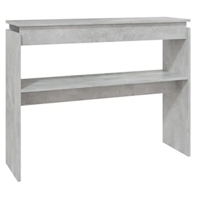 Imagen de vidaXL Mesa Consola Entrada Acento Pasillo Vestíbulo Recibidor Auxiliar Decoración Hogar Casa Escritorio de Contrachapada Gris Hormigón 102x30x80 cm