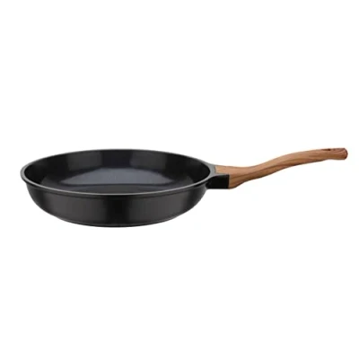 Imagen de GSW 418621 Natural Fit Sartén de aluminio, mango ergonómico en imitación madera, color negro, 28 cm