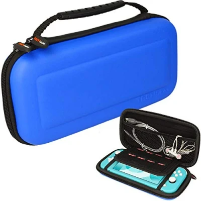 Imagen de TECHGEAR Switch Lite Carcasa Funda Dura Protectora de Viaje y Llevar para Nintendo + Ranura 8 Tarjetas Juego Accesorios [Azul]
