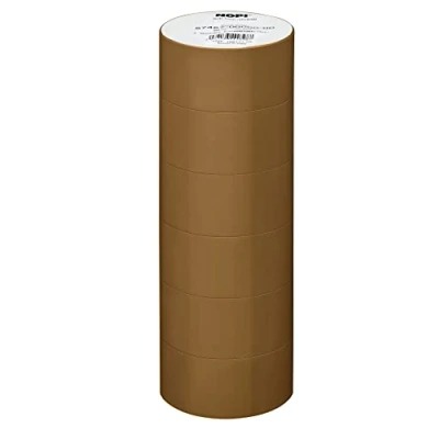 Imagen de NOPI® Universal Cinta de embalaje, marrón, 6er rollos 66m:50mm