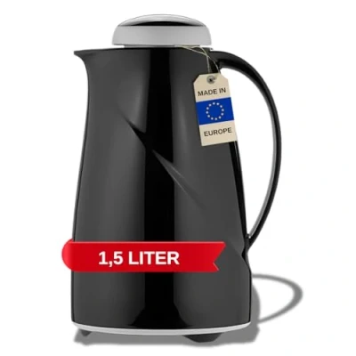 Imagen de Helios Wave plástico vacío Jarra, plástico, Negro, 1,5 L