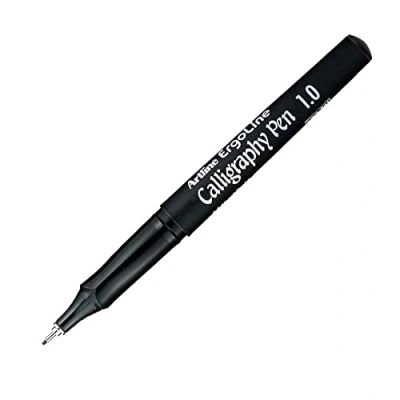 Imagen de Art Line Ergoline Calligraphy Fountain Pen with 1. 0,2. 0 and 3. mm Nibs (Black Ink)