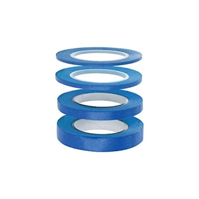 Imagen de Modelcraft Cinta adhesiva flexible, paquete de cuatro unidades, azul, 1, 2, 3 y 6 mm