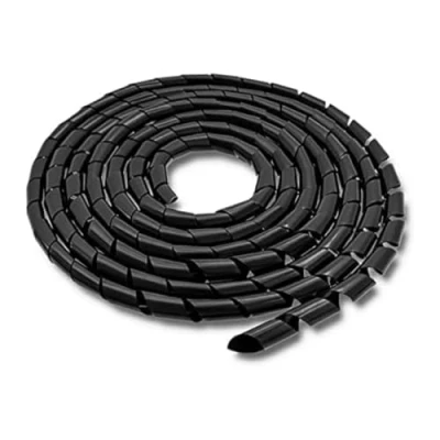 Imagen de Qoltec Organizador de Cables (20 mm x 10 m), Color Negro