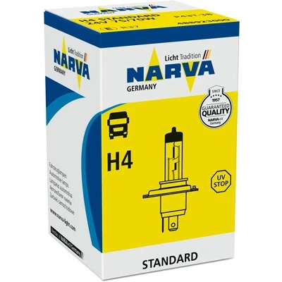Imagen de NARVA 488923000 Lámpara, faro de carretera H4 24V 75/70W Halógena MAN: TGA, MERCEDES BENZ: T2/LN1 Camión plataforma/Chasis, SCANIA: P,G,R