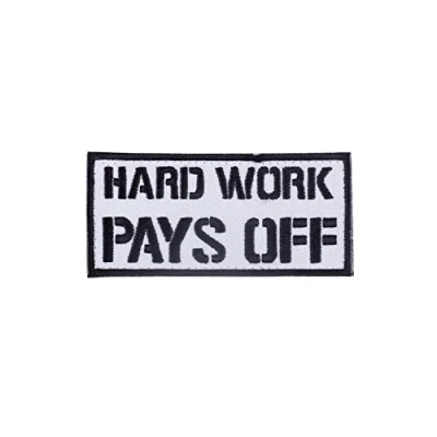 Imagen de Elitex Training Parche Bordado con Velcro Hard Work Pays Off para Mochilas y Chalecos de Cross Gimnasio