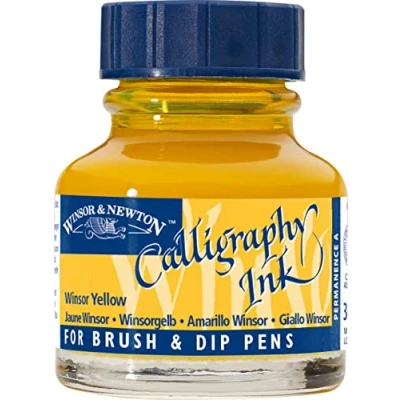 Imagen de Winsor &amp; Newton Calligraphy Ink Tinta para Caligrafía, Amarillo (Winsor Yellow), 30ml