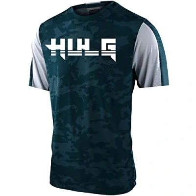 Imagen de Maillot Ciclismo Hombre Verano Bicicleta Montaña Bike MTB Camiseta con Mangas Cortas para De Carretera/Multideporte/Fitness (L,style 12)