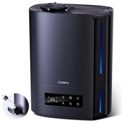 Imagen de CONOPU Humidificador de Aire Ultrasónico 6L, Silencioso Aceites Esenciales con Tres Modos y Temperatura Constante, Bebés Varios Humedad