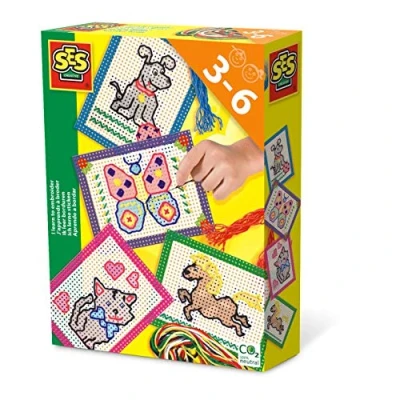 Imagen de SES Creative Aprendo a Bordar, Multicolor (14838), de 3 13 años.