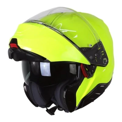 Imagen de HJC, Casco Moto Modular RPHA91 Solid Fluorescent Green, S