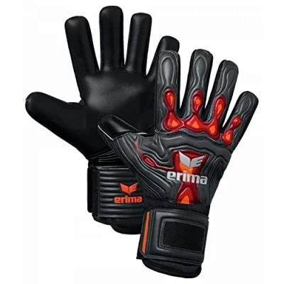 Imagen de ERIMA Niños Flex Ray Hardground FS Guante de Portero, Fiery Coral/Negro, 4