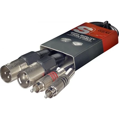Imagen de Stagg Cable de audio patch (60 cm, 2 conectores macho XLR a RCA)