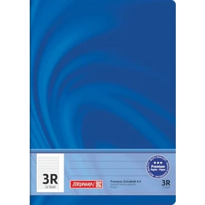 Imagen de Brunnen 104440323 Vivendi Cuaderno escolar A4 (32 hojas, a rayas, con margen, lineado 3R, clase 3)