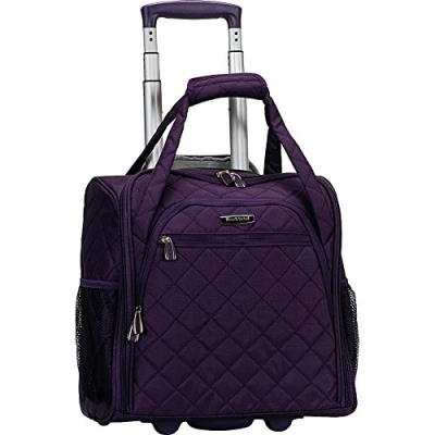 Imagen de Rockland Melrose Maleta de Mano Vertical con Ruedas para Debajo del Asiento, Purple, Talla única, Asiento