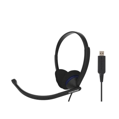 Imagen de Auriculares Con Cable Y Micrófono Koss Cs200 Usb Negro Cancelación Ruido
