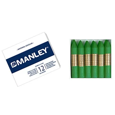 Imagen de Lapices cera manley unicolor verde primavera n.25 caja de 12 unidades