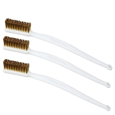 Imagen de 3 PCS Mini Cepillos Metálicos de Limpieza Boquillas Impresión 3D,Juego Alambre Mango Curvo Cepillo Cerdas Mampostería para Limpiar Escoria y óxido Soldadura