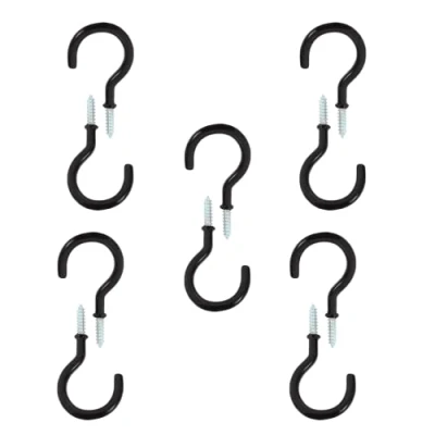 Imagen de FYACCD Ganchos de Techo, 5 Piezas Tornillo Copa Recubiertos Plástico, Gancho Resistente, Pared, para Colgar Tazas Desayuno Llave