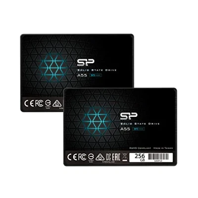 Imagen de Silicon Power 2 Pack 256GB SSD 3D NAND A55 SLC Cache Performance Boost SATA III 2.5&quot; 7mm (0.28&quot;) Internal Solid State Drive