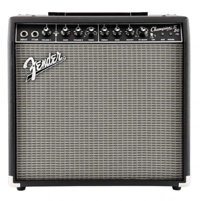 Imagen de Fender Champion II 50, Amplificador Combo para Guitarra, 50W, Adaptado Guitarra Eléctrica, Más Potencia, Efectos y Modelos de Mejorados, Negro/Plata