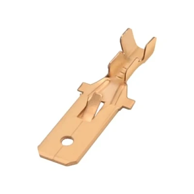 Imagen de Heschen 100 terminales de crimpado pala, 7,8 mm, latón, no aislado, 2 a 4 mm²