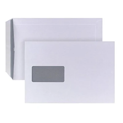 Imagen de Post Cuerno 05450321 Bolsa de envío con ventana, cierre autoadhesivo, 500 unidades, B5, 176 x 250 mm, 90 g, color blanco