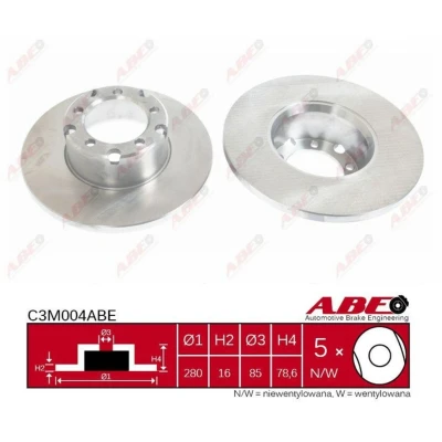 Imagen de Disco de freno ABE C3M004ABE frente/completo/1 pieza