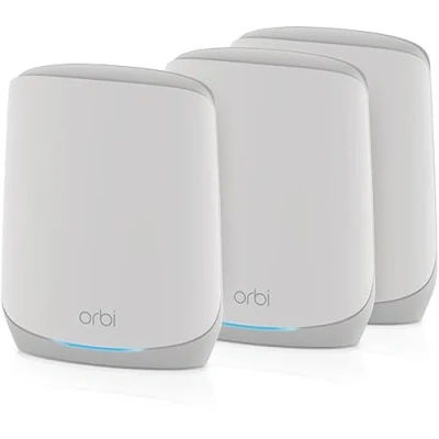 Imagen de NETGEAR Orbi Sistema Mesh WiFi 6 RBK763S Router y 2 extensores Cobertura hasta 525 m2 Mejora la velocidad 5,4 Gbps 75 dispositivos Configuración sencilla de aplicación