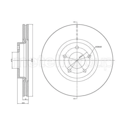 Imagen de METELLI Disco de freno MAZDA: 3 Hatchback 320,0mm 28,0mm 5 ventilado 23 1417C Discos freno,