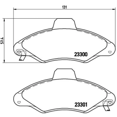 Imagen de BREMBO P 24 045 Juego de pastillas freno excl. contacto avisador desgaste sin accesorios FORD: Escort 6, 7, 6 Kombi