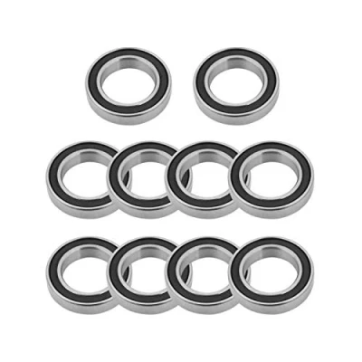 Imagen de Akozon Rodamientos de Bolas rígidos 10pcs 6802 2RS caucho sellado profundo 15mm * 24mm 5mm