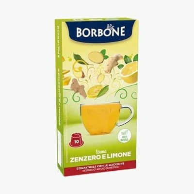 Imagen de Caffè Borbone 60 Cápsulas compatibles con Nespresso Tisana Jengibre y Limón L&#039;Emporio del Café